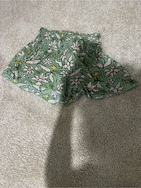 aerie Mint Green Floral High-Waist Shorts
